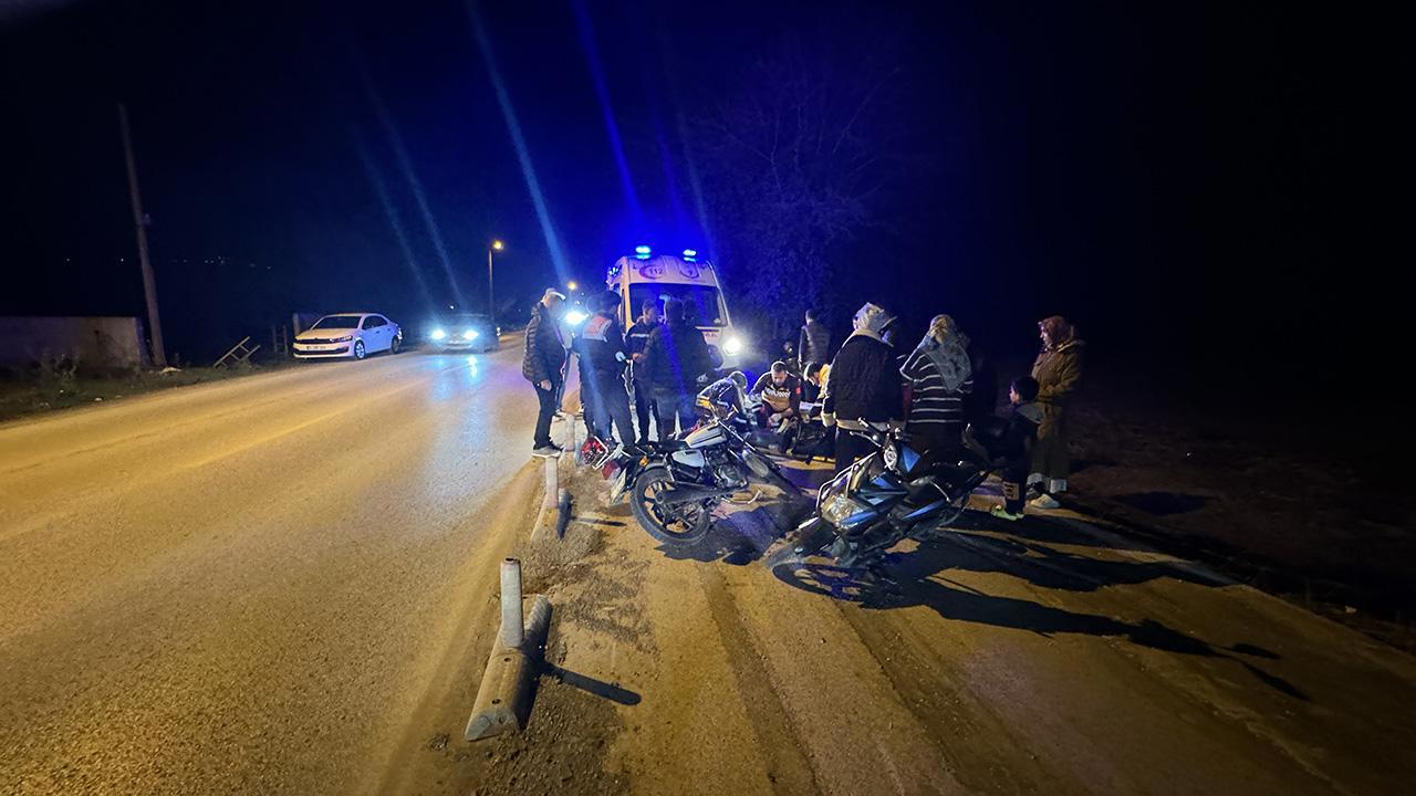 Motosiklet İçeren İki Kazada Zarar Görenler Var!