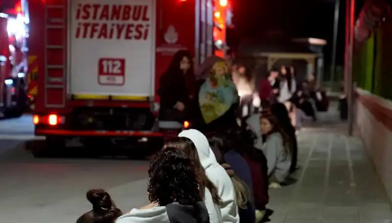 2.500 Kişilik Kız Öğrenci Yurdunda Yangın Panik Yarattı