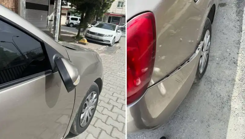 Motosikletli Maganda, Araba Aynasını Kırarak Mahallede Kargaşa Yaratıyor