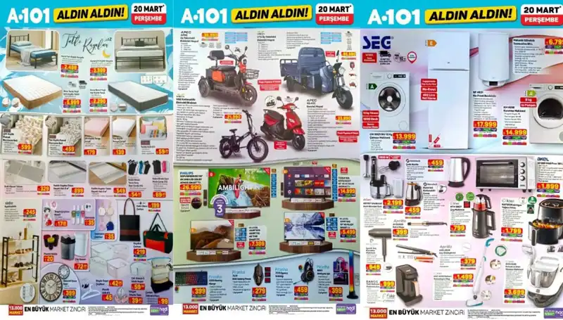 A101'in 20 Mart Kataloğunda Kaçırılmayacak Fırsatlar ve Yeni Ürünler